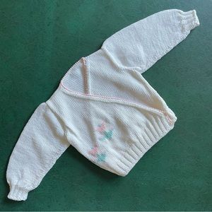 1980s Knitted Tulip Baby Sweater